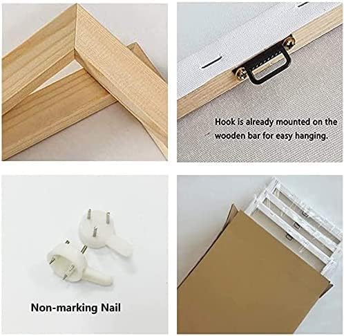 Yxbhhym-Beach Wall Art Black and White Ocean Pictures for Walls Sunrise Seascape Scenery Canvas Print Sunset Painting Palm Poster Sea Wave Artwork for Living Room Wall Art Bedroom Office Wall Décor