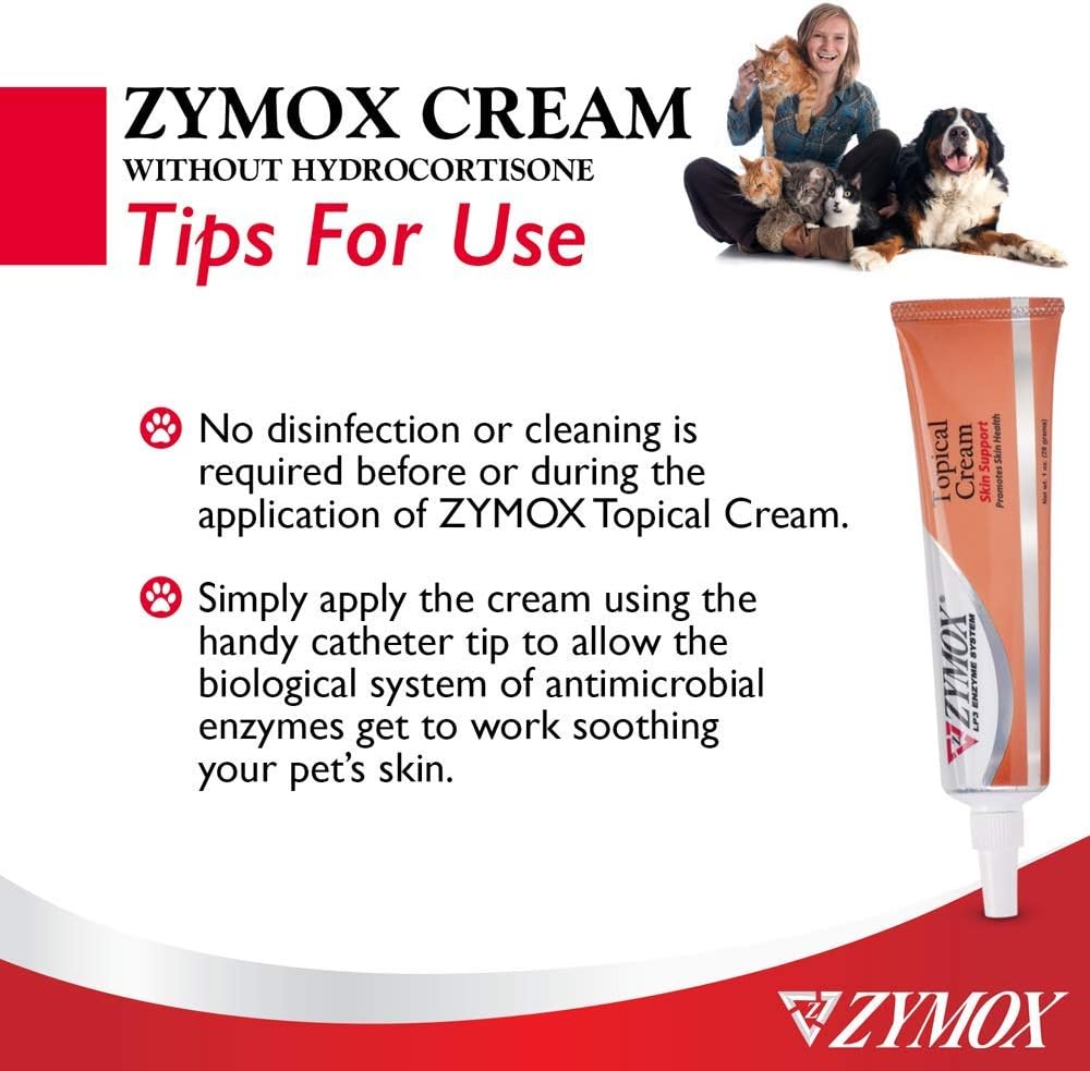 PET KING BRANDS ZYMOX Veterinarian Strength Topical Cream for Dogs and Cats, 1oz