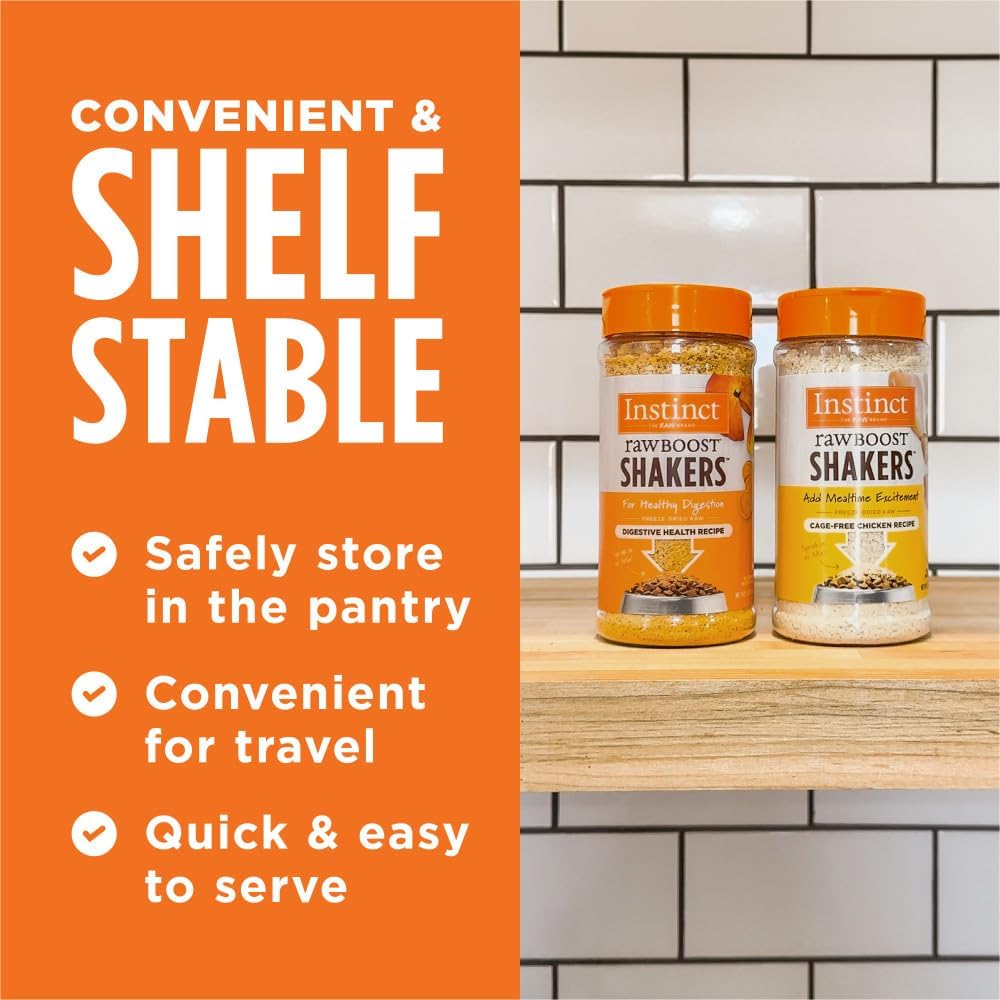 Instinct Raw Boost Shakers, Freeze-Dried Powder, Cat Food Topper - Chicken, 5.5 oz. Bottle