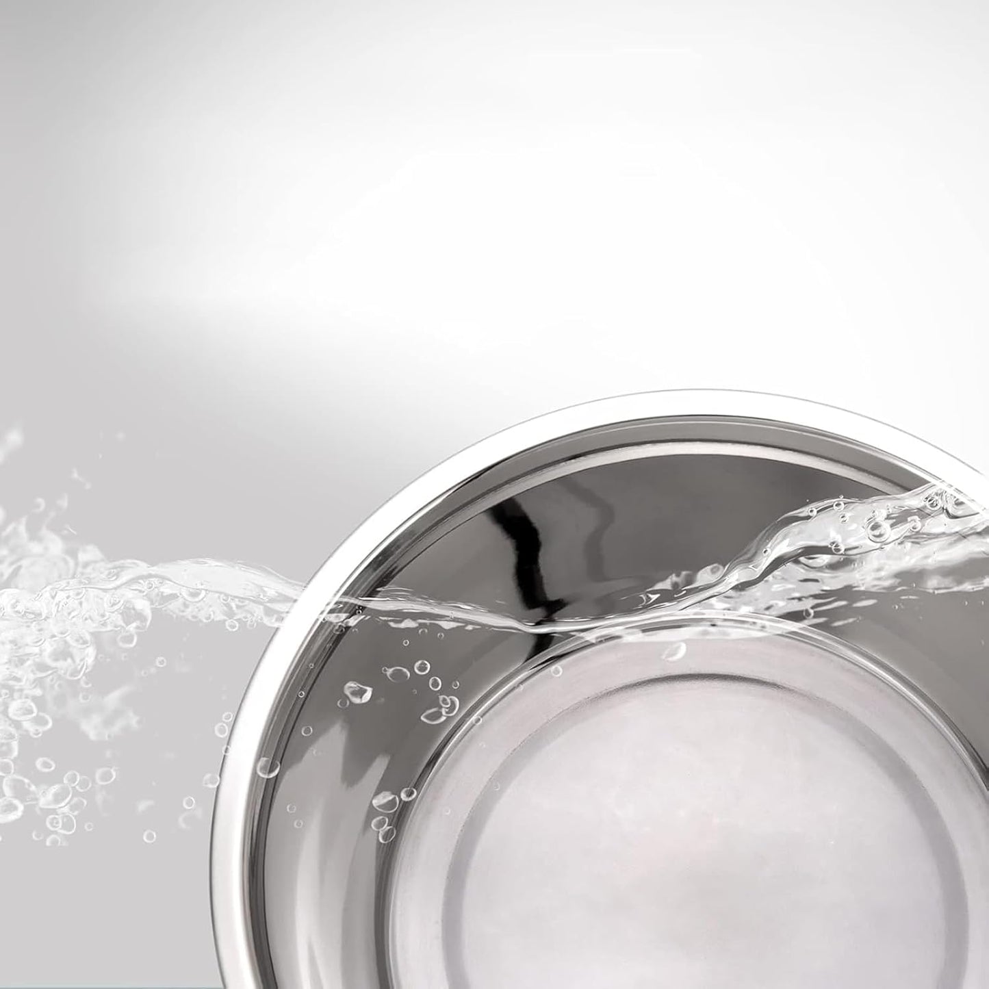 YINGFAN Stainless Steel Dog Bowls, 2 Pack Metal Dog Bowls with Non-Slip Rubber Base, Durable Food and Water Bowl for Small, Puppy Dogs, Holds 2 Cups, BPA-Free, Dishwasher Safe (Gray)