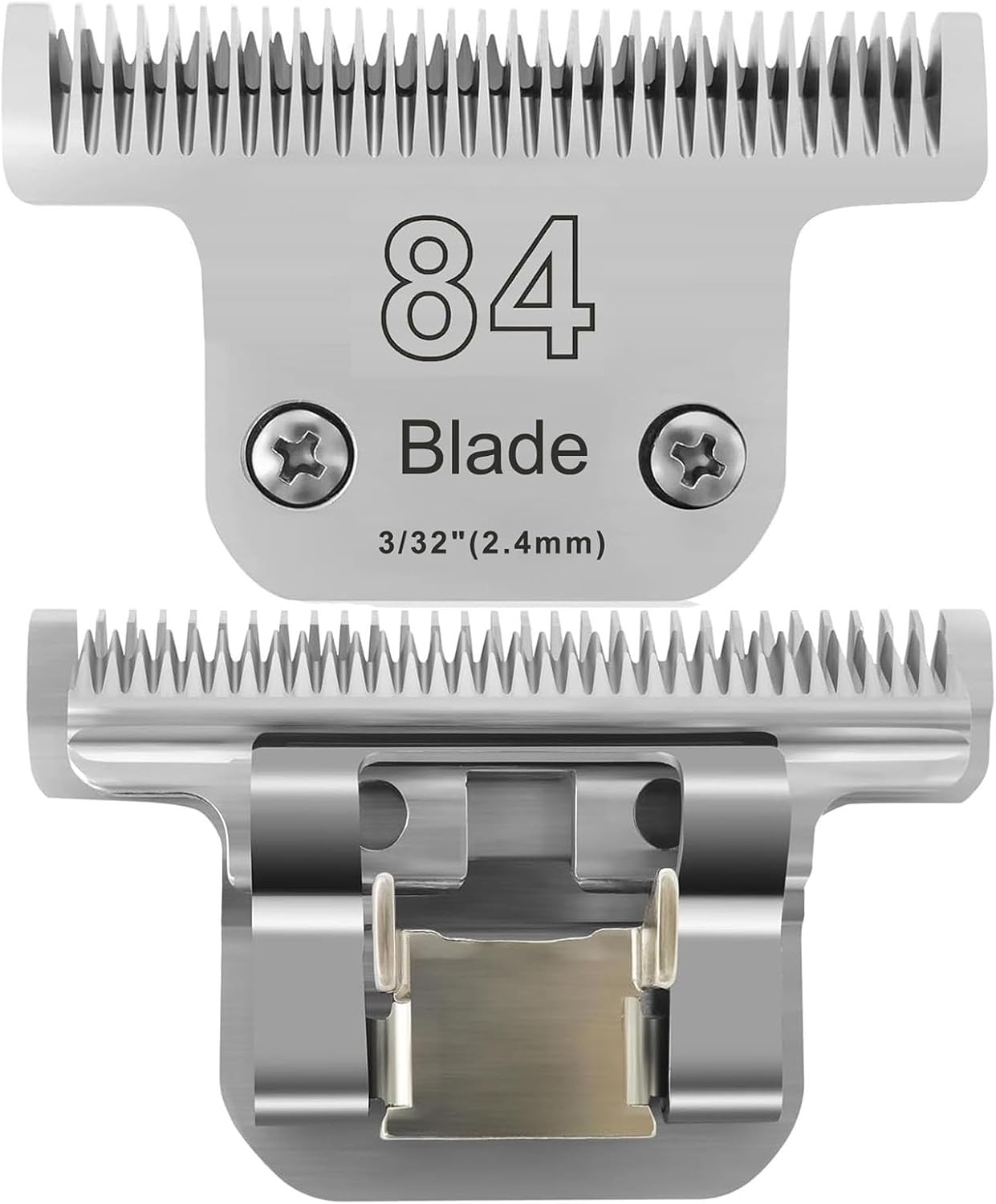 2PCS T84 Blade Dog Grooming Replacement Blades Compatible with Andis Dog Clippers,Dog Clipper Blades Compatible with Wahl KM-10 Series Clippers, Oster A5,Size-T-84 3/32-Inch Cut Length