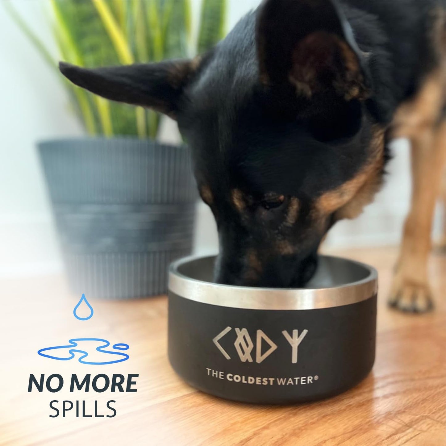 Coldest Dog Bowl - Anti Rust Metal, Non Slip, 3 Layers Insulated Stainless Steel Dog Bowls - Spill Proof & Heavy Duty - Water Bowl for Dogs, Cats & Pets, Dish Washer Safe (200 oz, Candy Red Glitter)