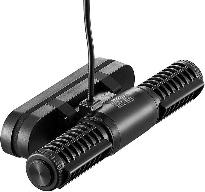 VEVOR Aquarium Wave Maker, 15W, 1428 GPH Adjustable Cross Flow Pump with Controller, Magnetic DC 24V Aquarium Powerhead, Strong Magnetic Base, 360° Rotating Wavemaker, for Saltwater Marine Freshwater