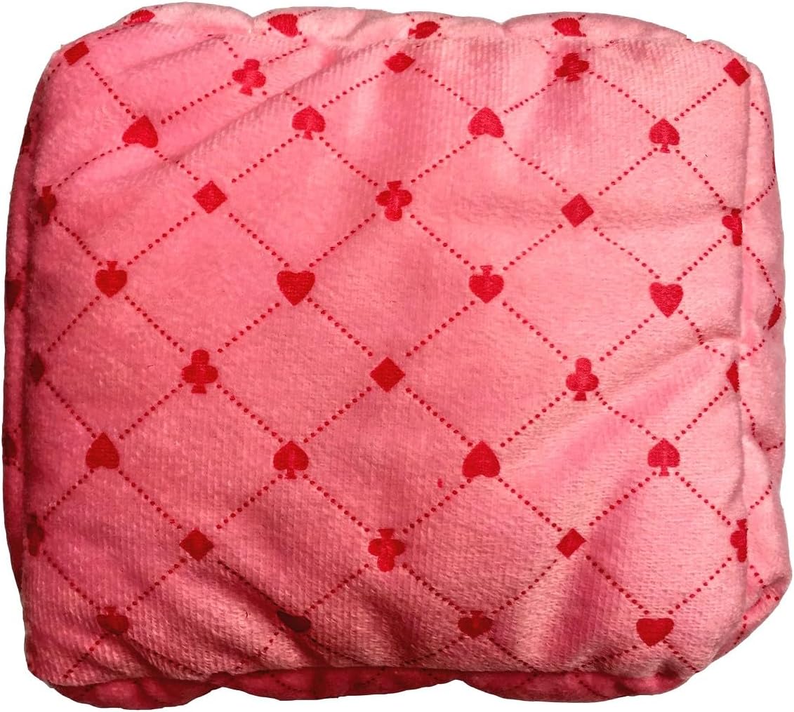 WOWOWMEOW Guinea Pig Cave Bed Small Animals Warm Cage Hanging Bed for Rat, Chinchilla, Hedgehog, Rabbit (M, Poker-Pink)