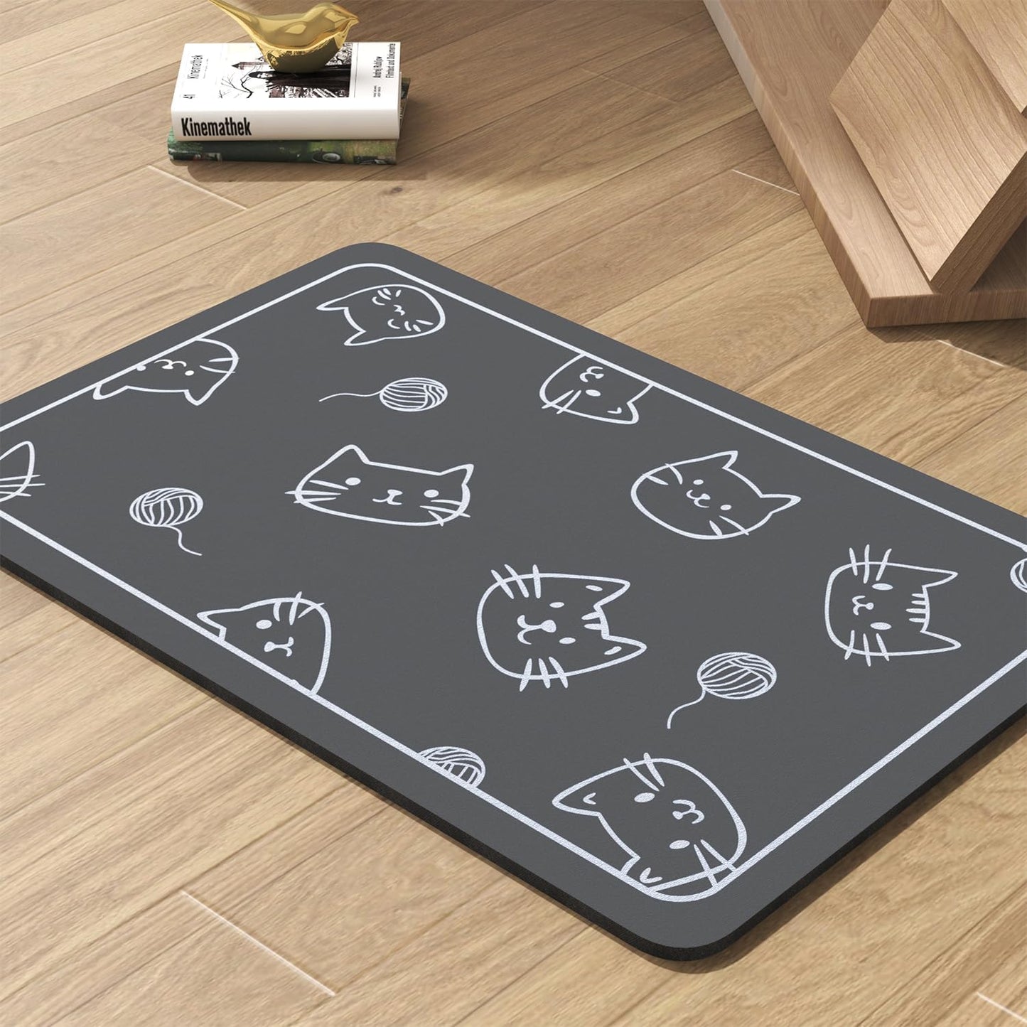 Pet Feeding Mat-Absorbent Dog Mat for Food and Water Bowl-No Stains Quick Dry Water Dispenser Mat-Dog Accessories Pet Supplies-Bowl for Messy Drinkers(Cats,23"x34"