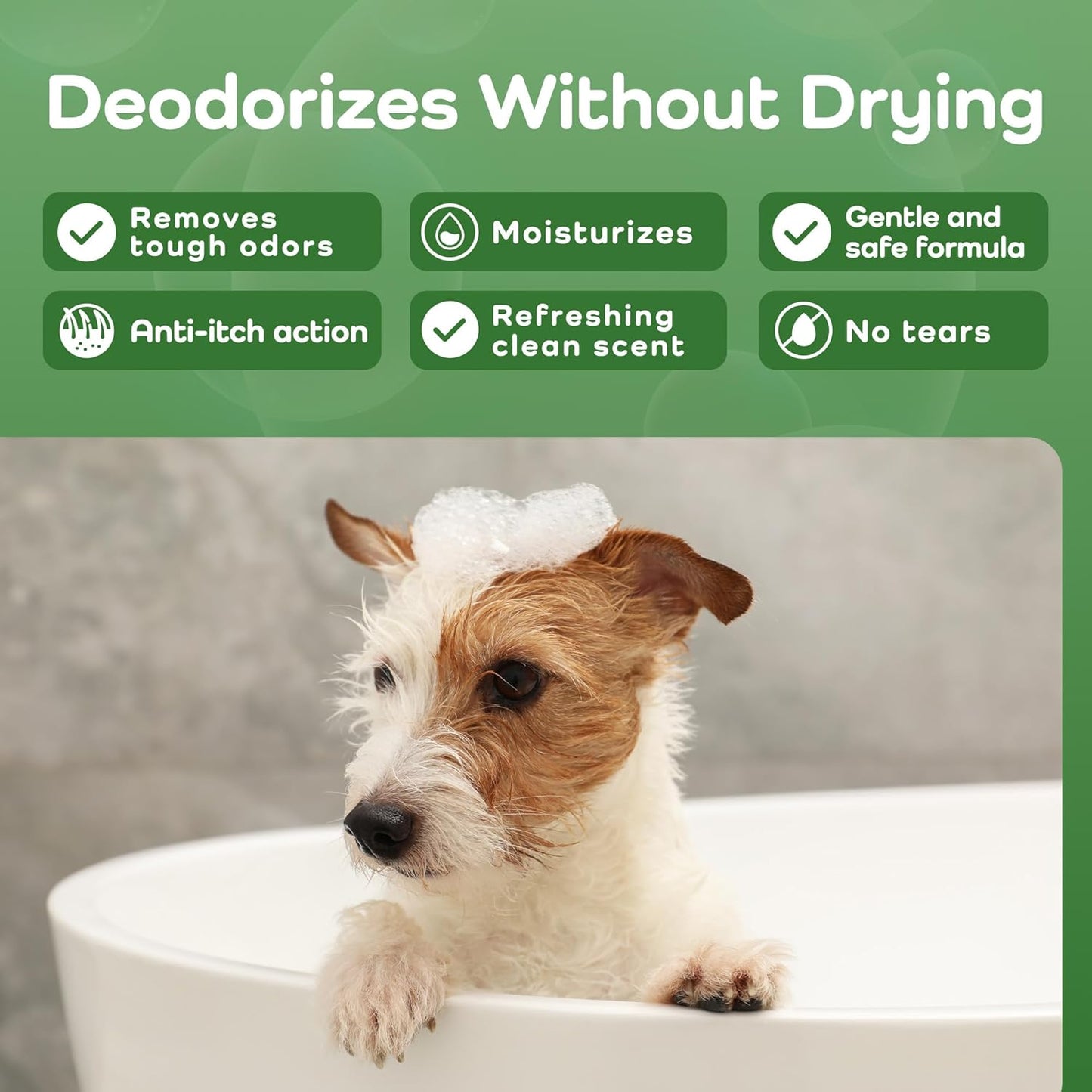 Sensitive Care -Tangle-Free-Silky Shine Softening and detangling Shampoo, Delicate Coat Clean & Odor Control Shampoo – Advanced Shine Formula for Dogs (Jack Russell, 16 Fluid Ounces)