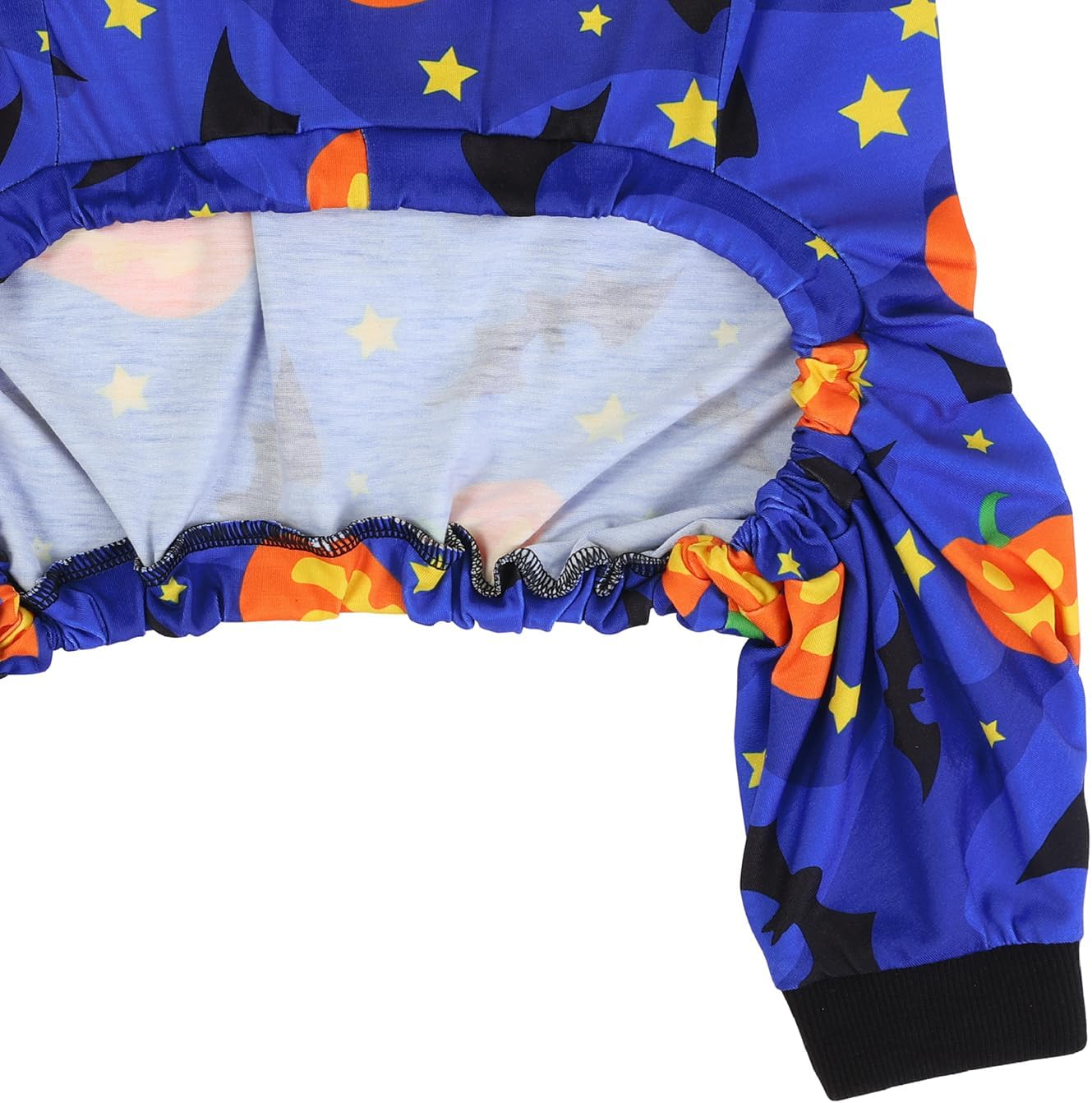 HDE Dog Pajamas One Piece Jumpsuit Lightweight Dog PJs Shirt for M-3XL Dogs Starry Pumpkins - L