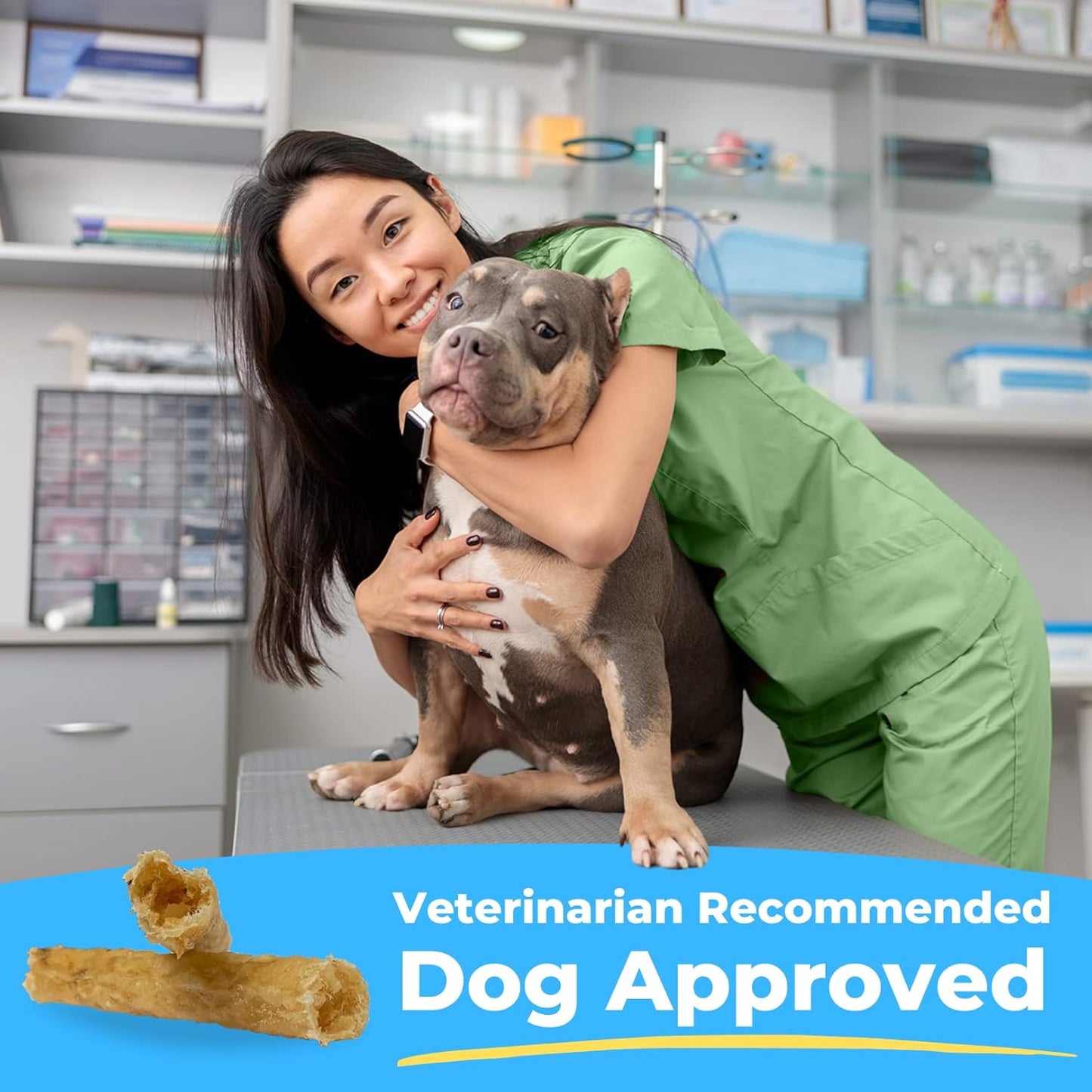 Tartar Shield Soft Rawhide Chews | Safe Dental Treats for Large Dogs | Vet VOHC Approved | Daily Bone Cleans Teeth & Gums Fresh Breath Oral Health Support | USA Made | (Large Dogs / 24 Count)