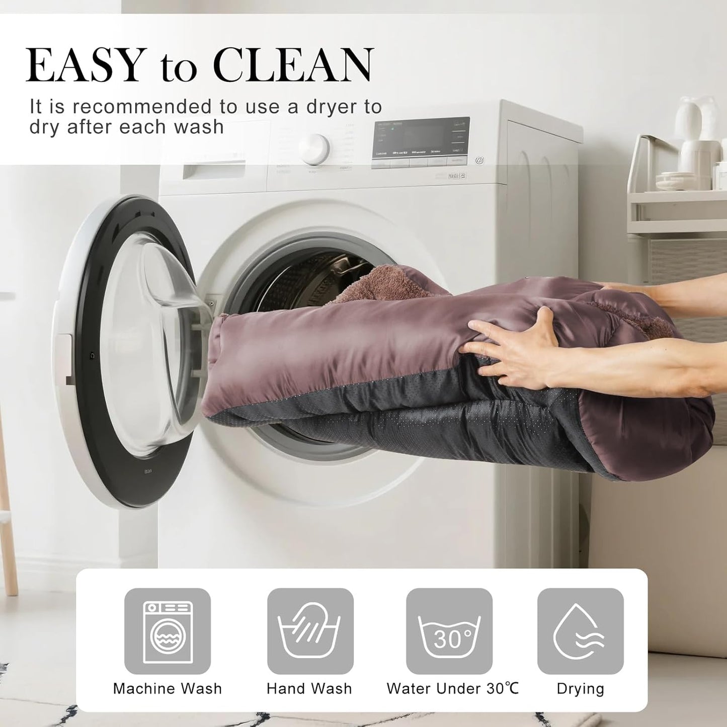 Dog Beds for Small Dogs Washable, Rectangle Dog Bed, Warming Soft Calming Sleeping Puppy Bed with Anti-Slip Bottom