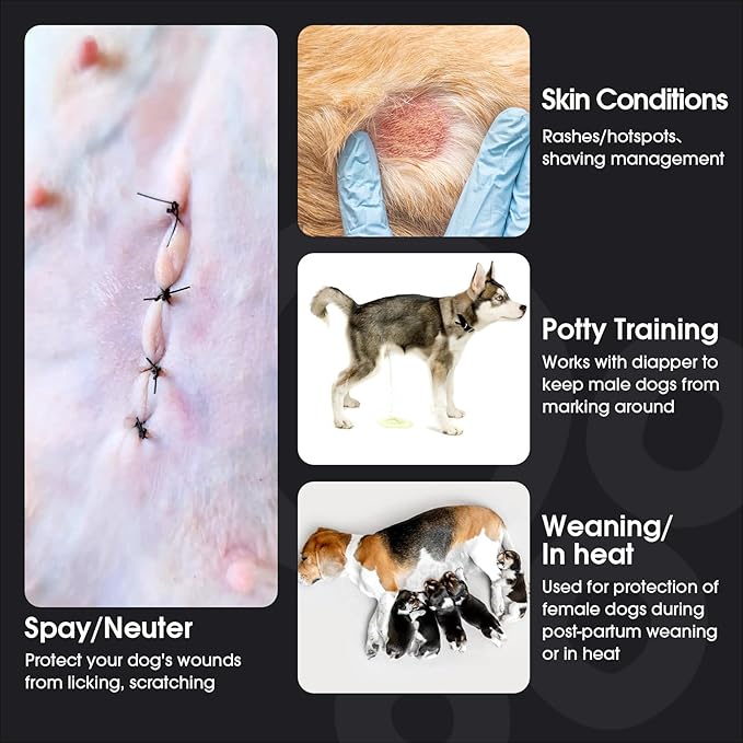 FUAMEY Recovery Suit for Dogs After Surgery,Soft Breathable Dog Bodysuit E-Collar & Cone Alternative Surgical Suit,Male Female Dog Neuter Spay Suits Anti Licking Wounds Onesie Pink Tie Dye L