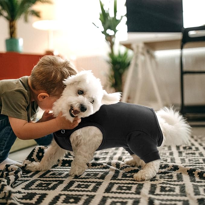 Nanaki Dog Wound Care Shirt, Leg Sleeves to Stop Licking Rear Leg and Abdomen, Surgery Suit for Female Spay, Onesie for Surgery Female, Surgical Recovery Suit Wound Heal Clothes