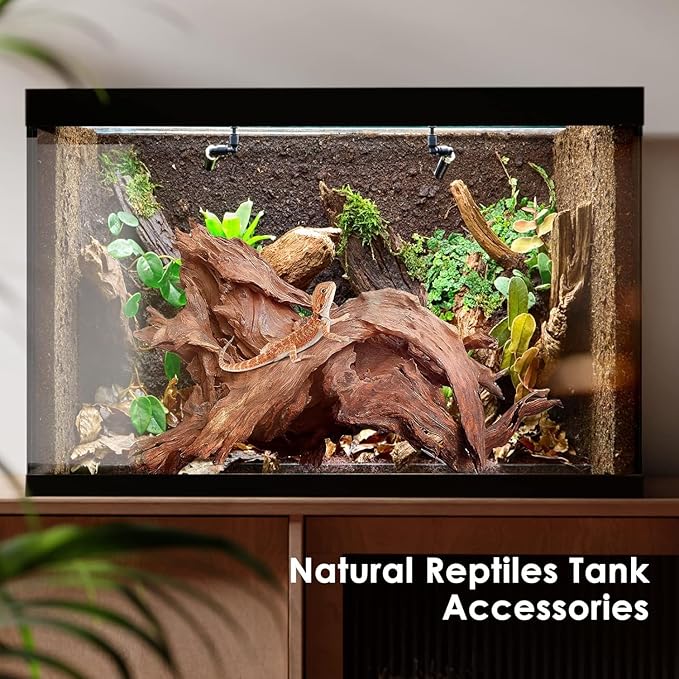 Natural Large Aquarium Driftwood for Fish Tanks & Reptile Terrariums – 100% Safe Fish Tank Decorations, Unique Twisted Branches 1-Piece 13-17 Inch Low Tannin, Easy to Sink