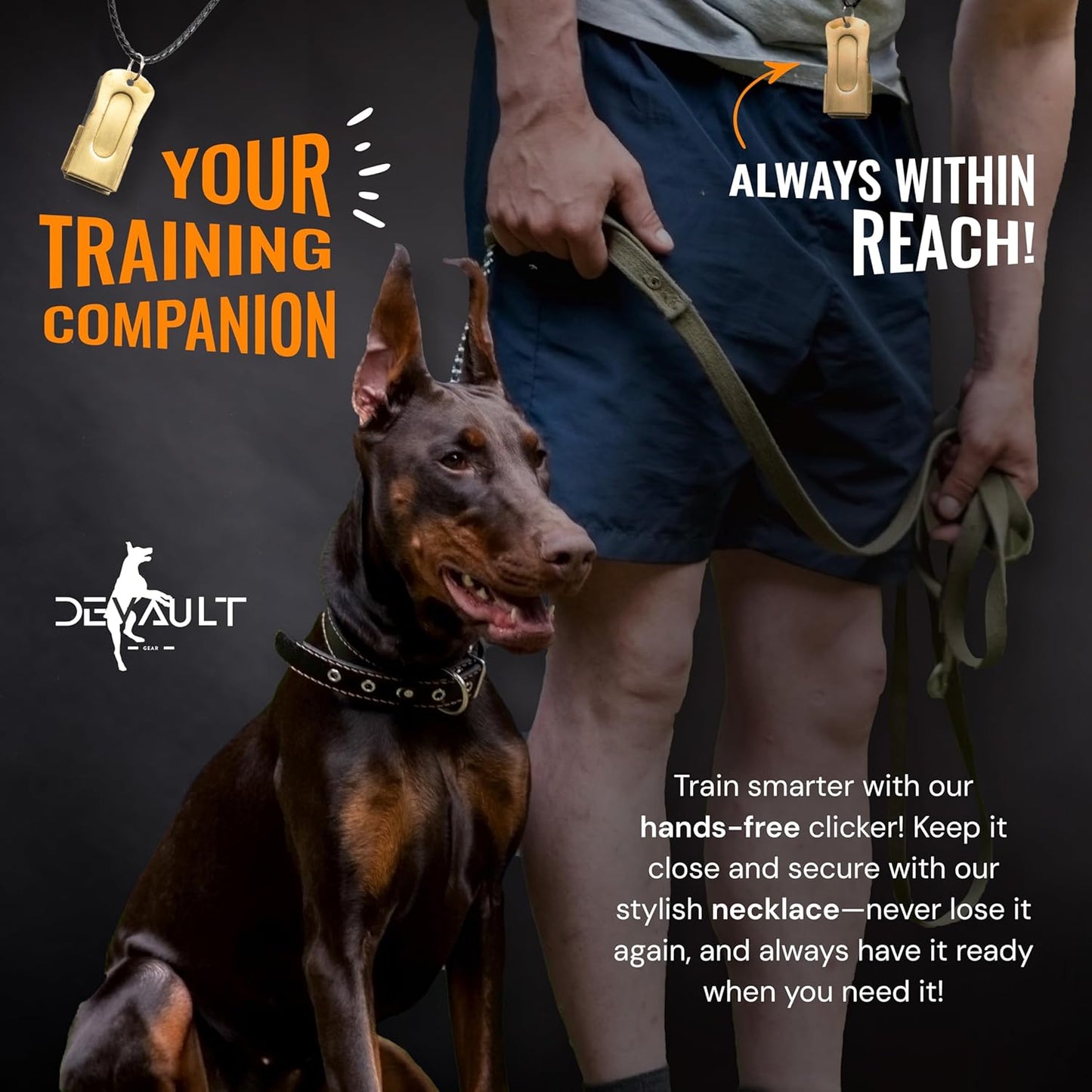 Dog Clicker Black & White with Necklace (4 Pack) - Clickers for Pet Training - Dog Training & Behavior Aids Easy to Carry with You Anywhere - Teach Your Dog Tricks or Reward His Behavior