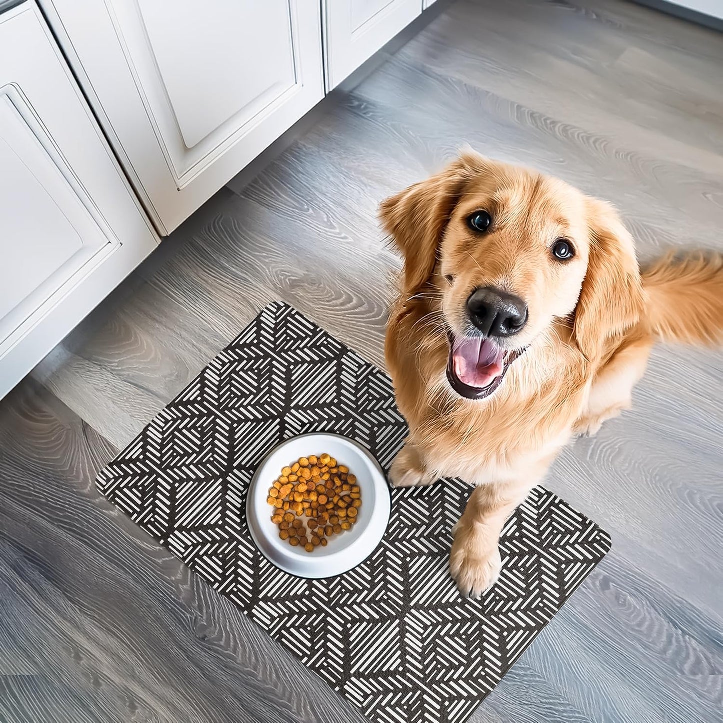 NALALAS Large Dog Mat for Food and Water, Cat Feeding Mat | Large Waterproof Dog Bowl Mat | Non-Slip Pet Food Mat for Floors | Pet Mats for Food and Water | Easy to Clean