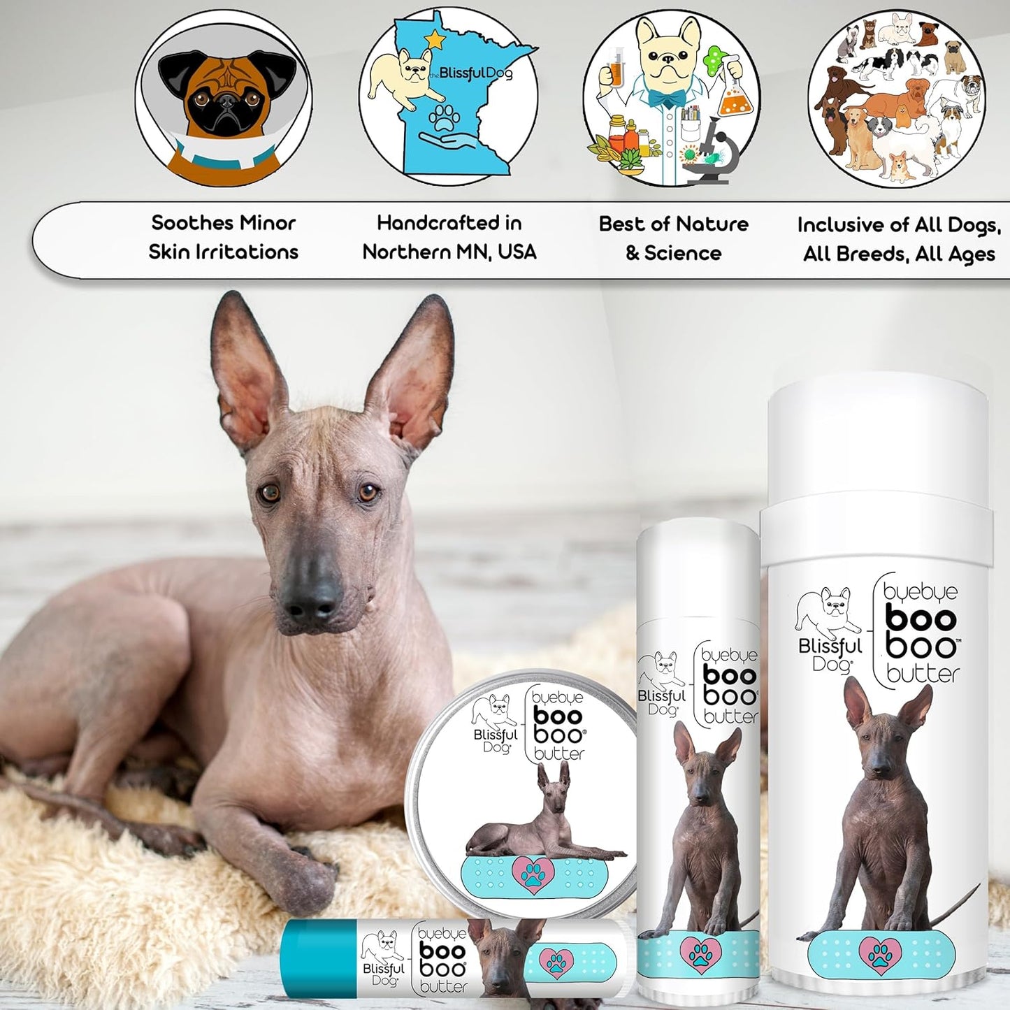 The Blissful Dog Xoloitzcuintli Boo Boo Butter, 8-Ounce