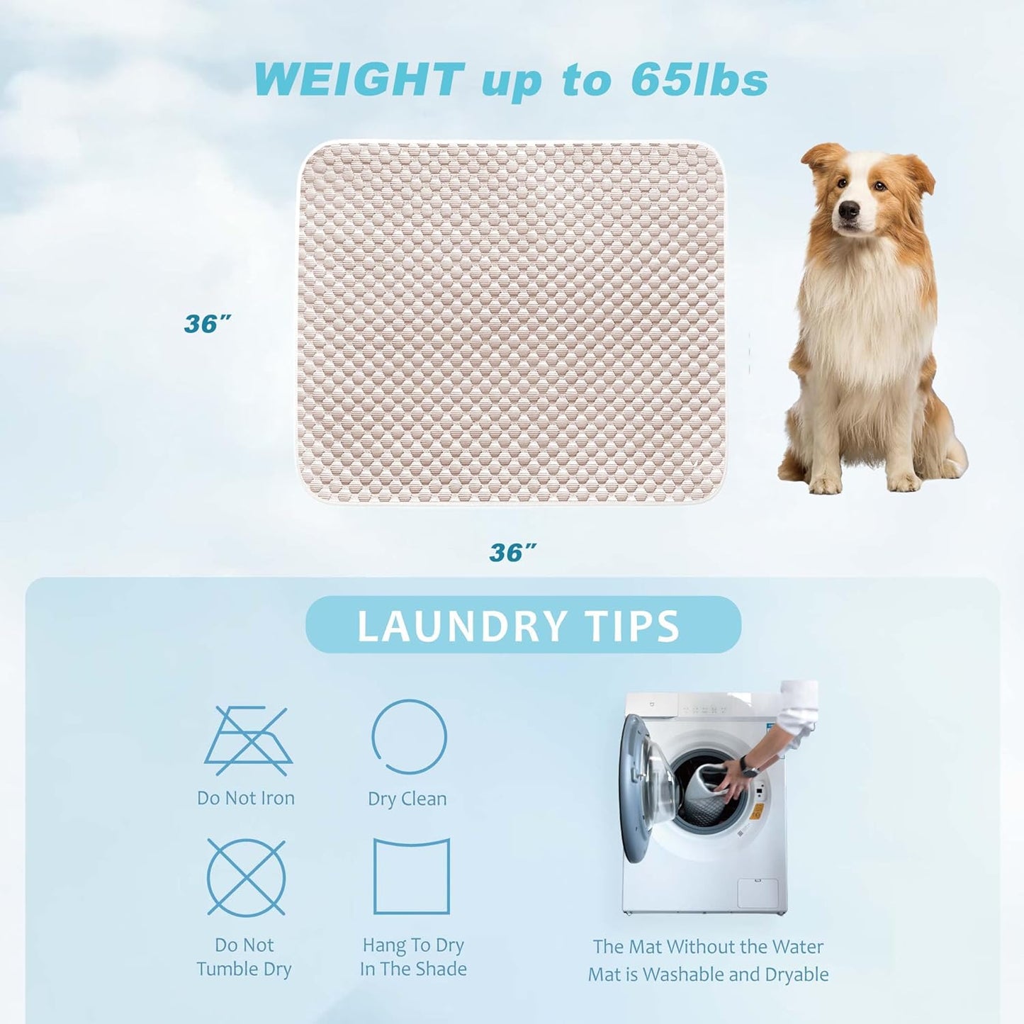 MICROCOSMOS Pet Cooling Mat & Sleeping Pad- Breathable Bubble Surface, EZ Clean. Keep Cooling for Pets, Kids and Adults in Summer.(Brown, 36" x 36")