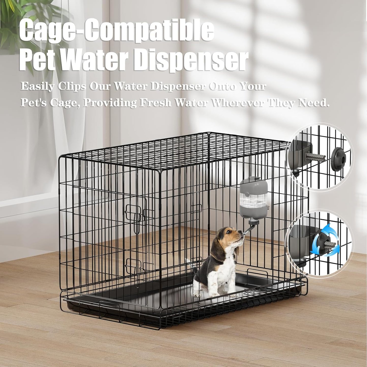 Puppy Bowls for Small Dogs,3 in 1 Bowl Set with Puppy Water Bottle and 2 Food Grade Ceramic Bowls,15°Tilted Dog Food and Water Bowl Set for Cats,Rabbits,Ferrets,Small Sized Dogs