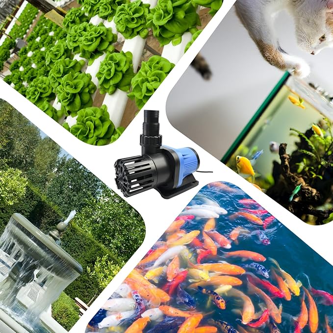 CONQUERALL 5280GPH 130W DC 36V 22.9ft Water Pump Pond Pump Return CHS-20000 Submersible and Inline Running Controller for Aquaculture Oxygenation, Koi Farm,Fish and Shrimp Farming Warranty-3Year