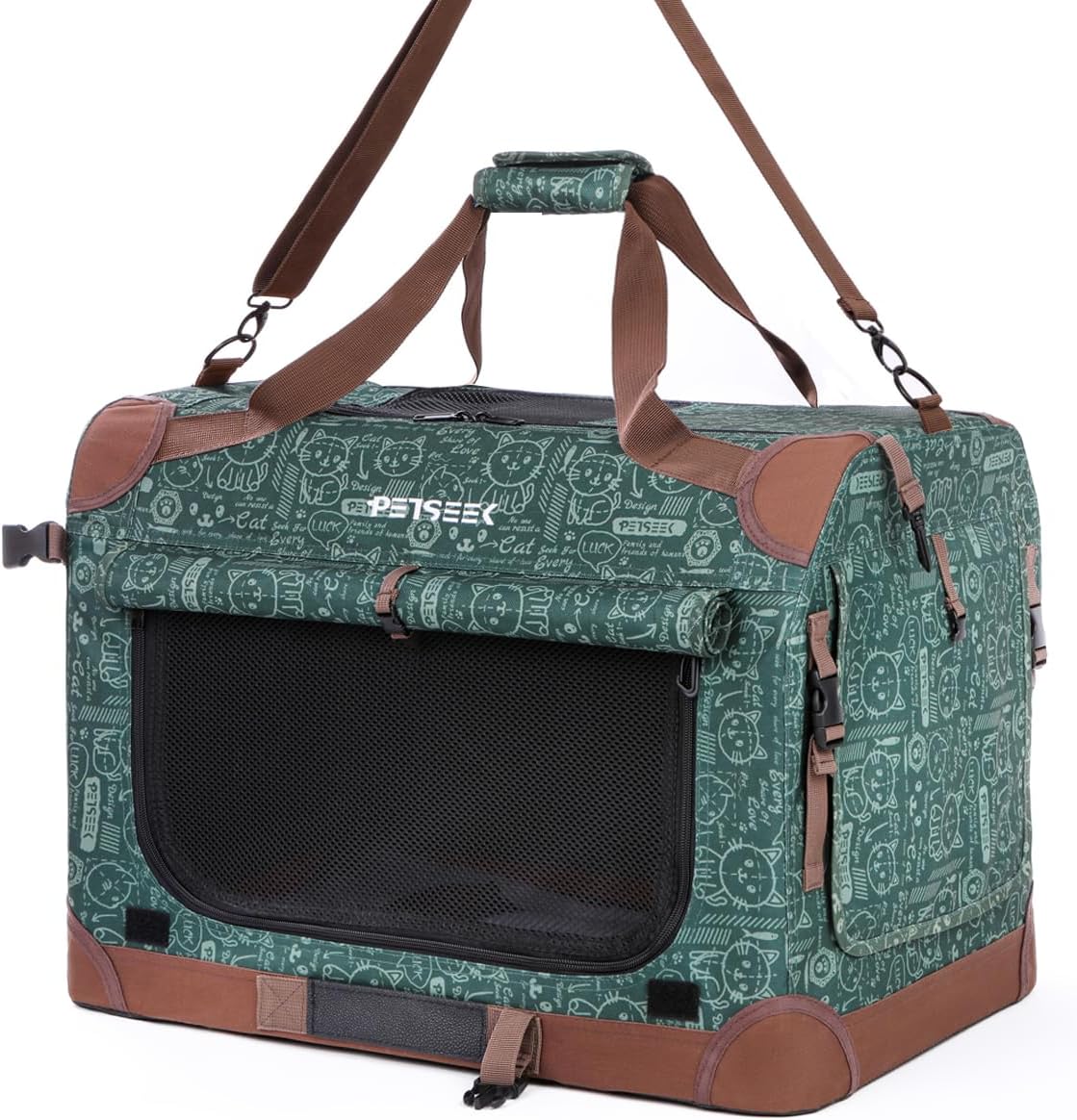 Premium cat carriers and strollers with breathable design for safe and stylish travel by OpulentPaws
