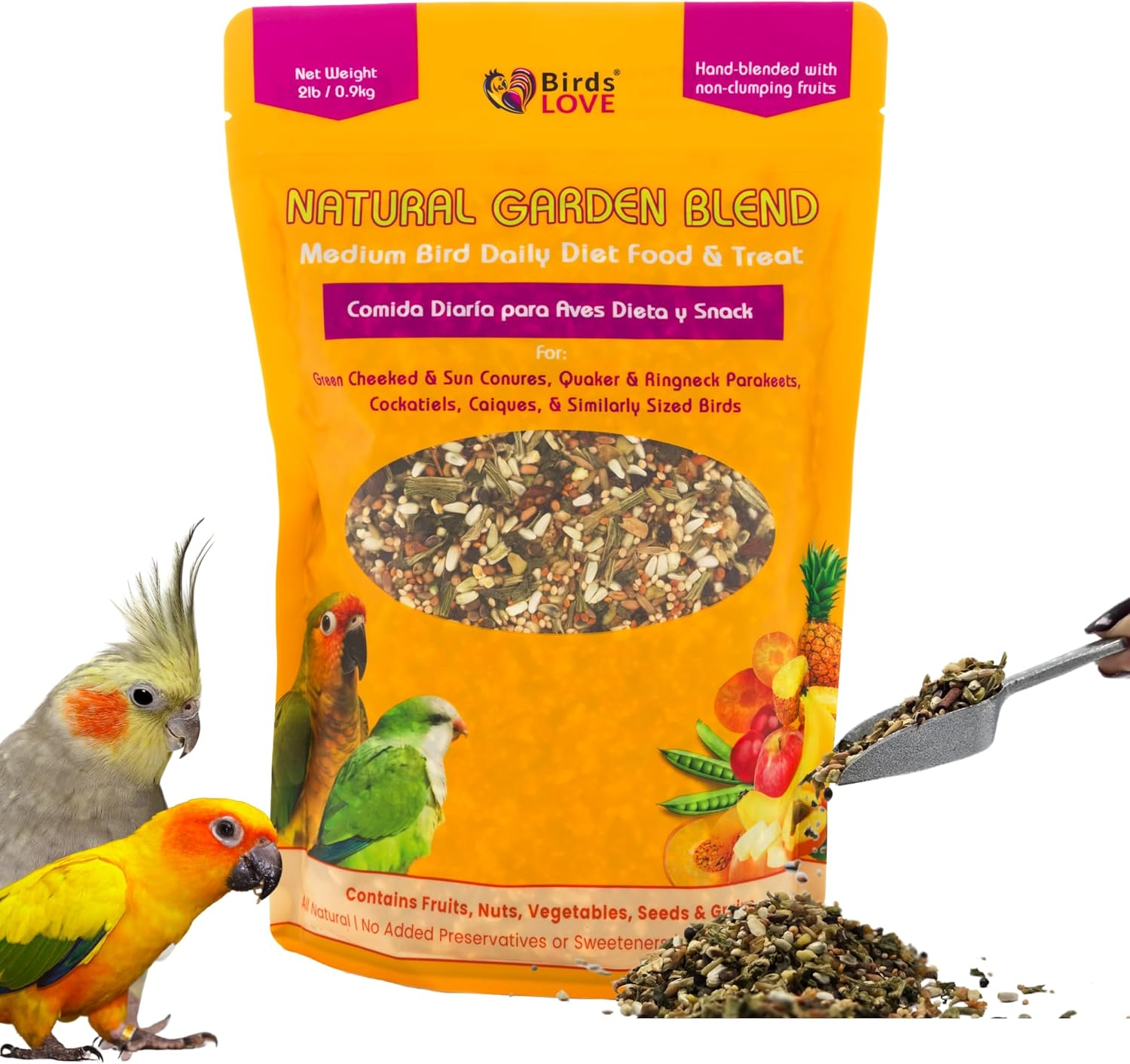 Premium bird food mix with natural seeds and nutrition for healthy birds by OpulentPaws