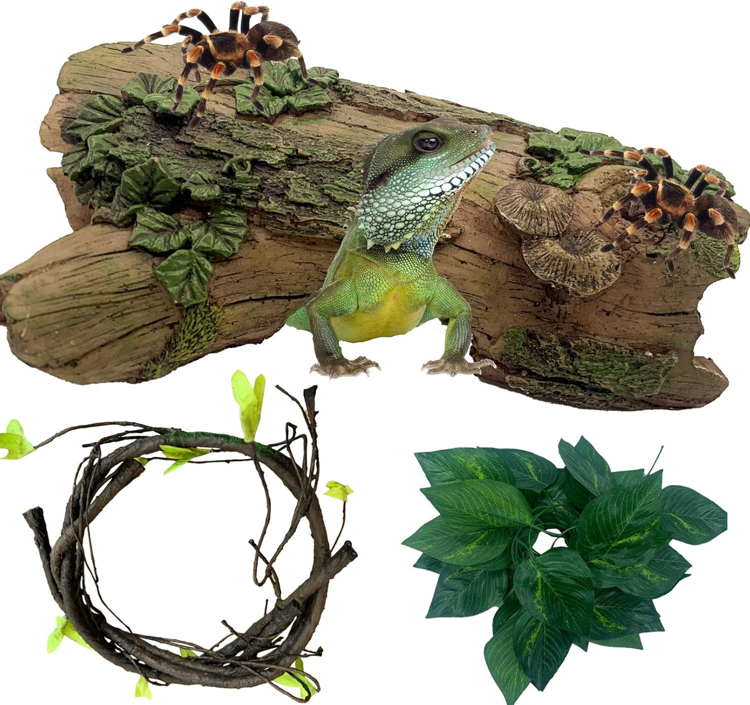 Premium reptile and amphibian habitat décor designed for natural, safe, and visually appealing enclosures by OpulentPaws
