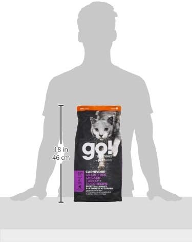 Go! Solutions Carnivore, Grain-Free, Protein Rich Dry Cat Food, Chicken, Turkey and Duck Recipe, 8 lb Bag