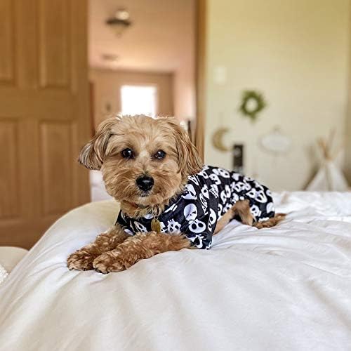 CuteBone Dog Halloween Pajamas Puppy Onesies Small Dogs Soft Pjs Coat Cat Apparel Comfy Pet Christmas Clothes Outfit Doggie Bodysuit P11XL