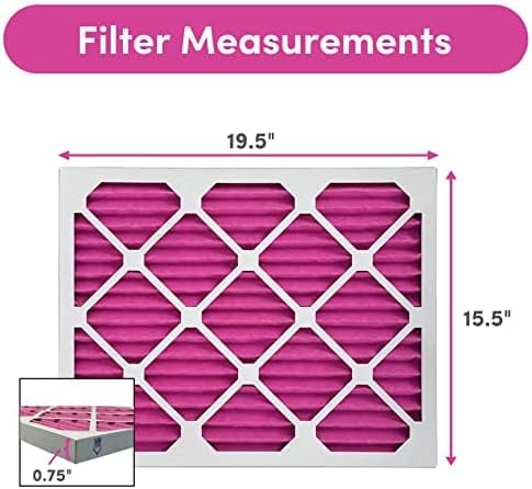 Colorfil 16x20x1 Air Filter (2-Pack) | Made in the USA | Color Changing | Remove Cat and Dog Odor | MERV 8 for Pet Hair Dander and Dust | 15.5"x19.5"x0.75" Exact Size