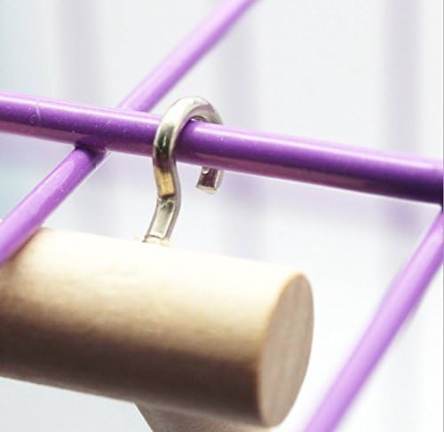 Hypeety Bird Parrot Mirror Toy Swing Hanging with Perch for Parrot Parakeet Budgies Cockatiel Conure Finch Lovebird (D)