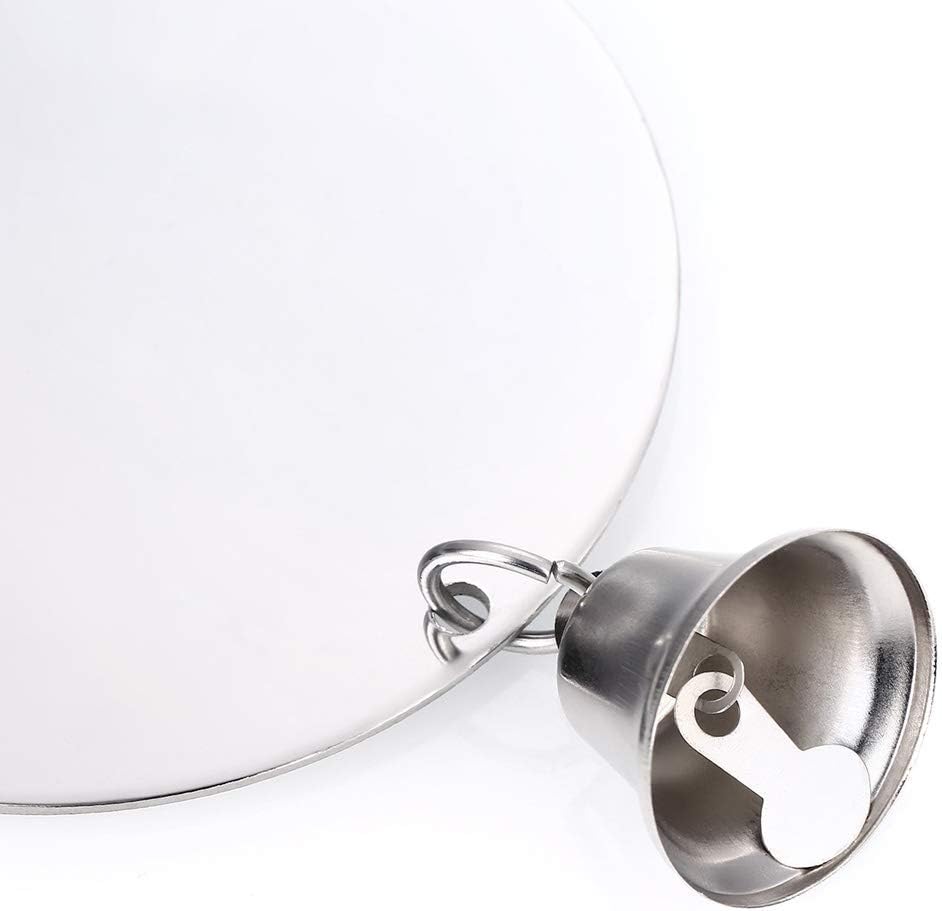 Hypeety Pet Bird Mirror Toy with Bells Hanging Toy for Parakeet Cockatiel Conure Lovebirds Finch Canary Cage Swing Fun Play Toy (Bird Mirror-1 Bell)