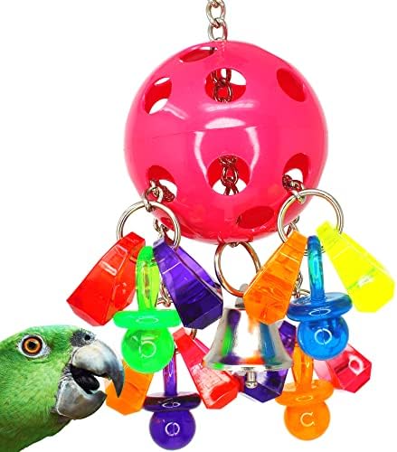 Bonka Bird Toys 1938 Paci Pull Colorful Pacifier Ring Acrylic Parrot Parrotlet Budgie Quaker African