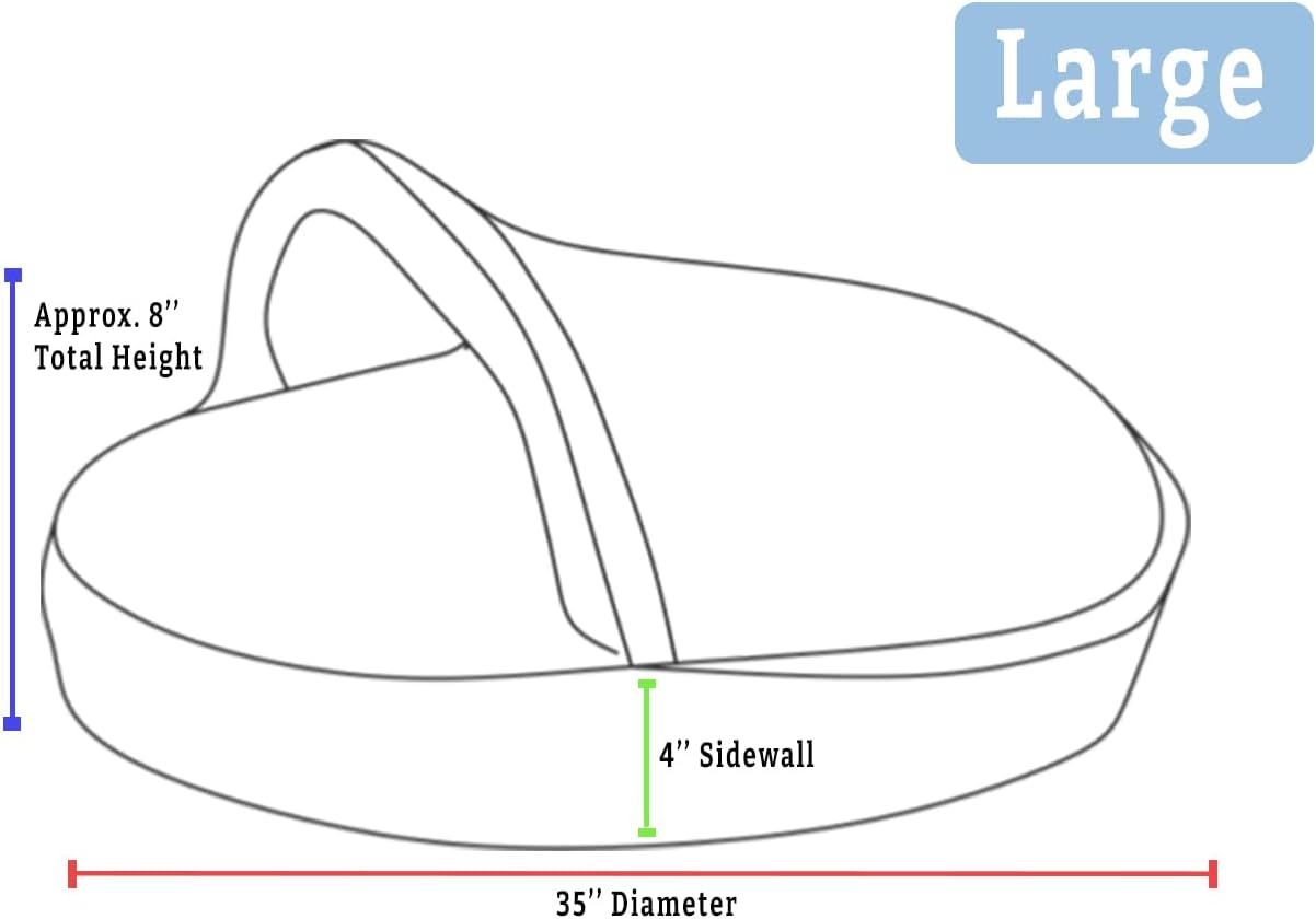 Snoozer Classic Poly-Cotton Cozy Cave Pet Bed, Large, Red.