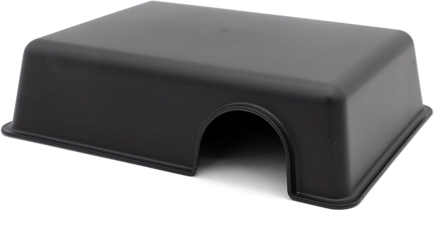 Reptile Hide Box Snake Hide Feel Secure and Safe, Gecko Hide (Black, Large 4 pcs)