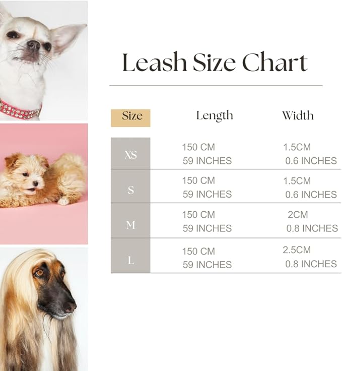 HILLBERRY Dog Collar and Leash Set Adjustable Rainbow Pink Purple Blue Puppy Pet Essentials and Supplies - Size L