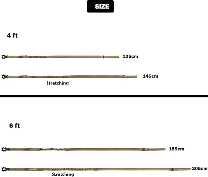 ICEFANG Tactical Dog Leash,K9 Training Walking Bungee Lead with 2 Control Handle,Heavy Duty Quick Release Metal Clasp,for Medium Large Breed (Reflective Pink, 6 FT)