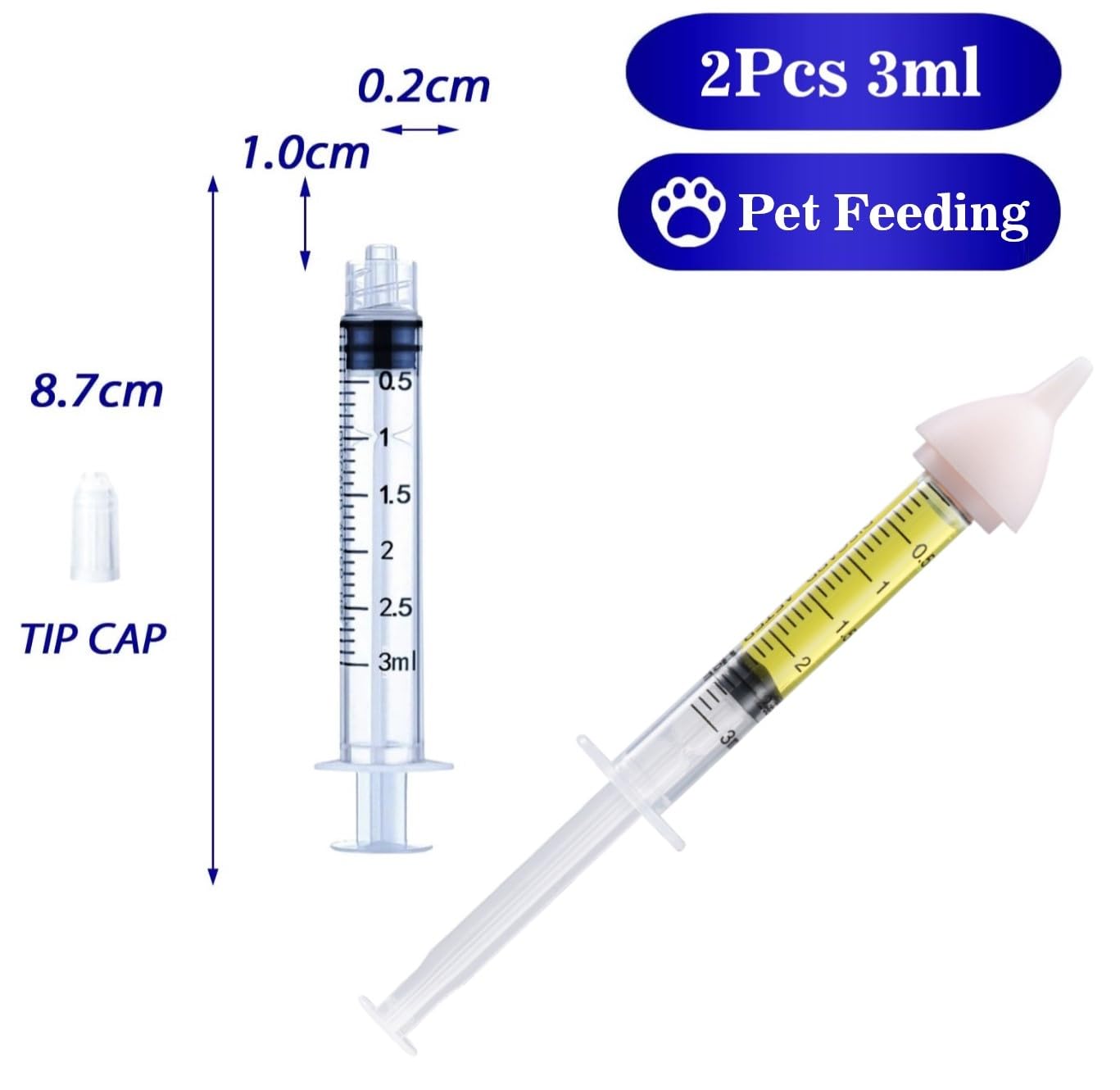 Pet Nursing Bottle, Nursing Bottle Kits, Kitten Bottle Feeding Kit, Fit for Feeding Newborn Puppies, Kitten, Squirrel, with 6 Replacement Nipple for Nursing Puppy Milk