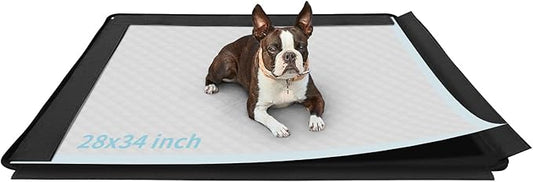 Dog Pee Pad Holder, Puppy Pad Holder, 14 Powerful Magnetic Clips, Indoor Dog Potty, Oxford Cloth Material, Fit 34x28 Pad, Black