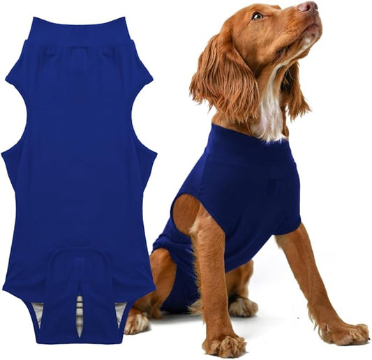 PupShield - Dog Surgery Recovery Suit Male and Female - All Dog Sizes - Easy to Use Anti Licking Design Breathable Comfortable - Spay & Neuter Recovery Suit - Surgical Onesie - Cone Alternative