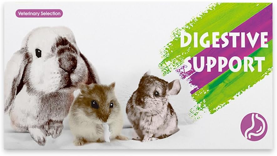Digestive Support for Rabbits - High Fiber Probiotics, GI Stasis Prevention, Promote Gut Motility, Critical Care Herbivore Supplement, Rabbit & Guinea Pig Treats/Food, 36 Capsules
