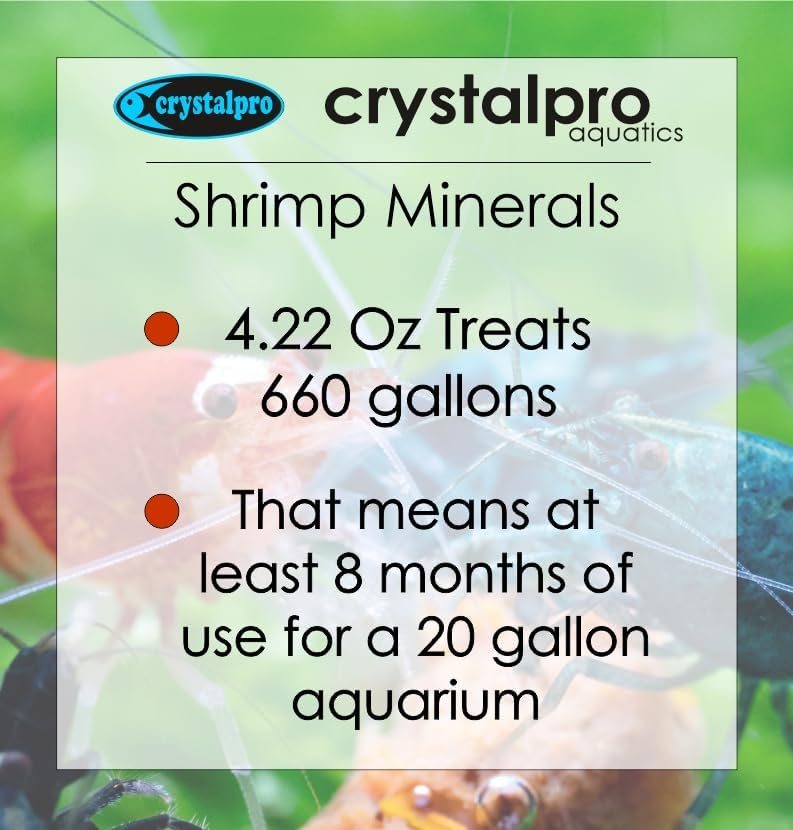 Shrimp Minerals 4.2 Oz – Liquid Aquarium Salt & Trace Elements for Freshwater Shrimp Tanks – Supports Caridina & Neocaridina – Molting & Breeding Additive – Invertebrate Tank Conditioner