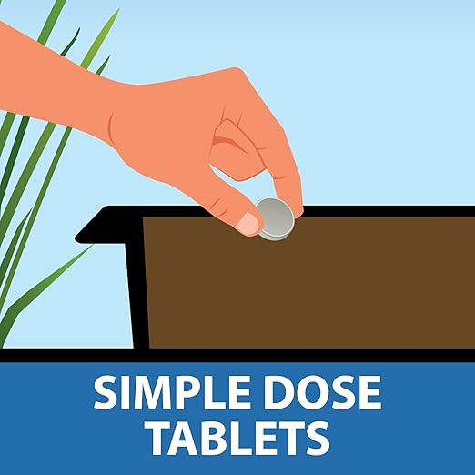 CrystalClear Thrive Aquatic Pond Plant Food, Fish Safe Water Garden Fertilizer, Nutrients Boost Lily & Lotus Flower Bloom & Root Growth, 30 Tablets