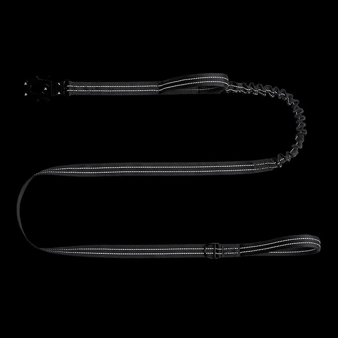 ICEFANG Tactical Dog Leash,K9 Training Walking Bungee Lead with 2 Control Handle,Heavy Duty Quick Release Metal Clasp,for Medium Large Breed (Reflective Grey, 6 FT)