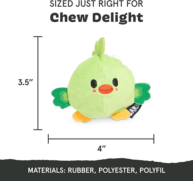 Barkbox Piper Parrot Dog Toy for Small Dogs, Perfect for Flipping Fun and Tearable Outer Layer with Bonus Toy Inside for Extra Playtime Excitement