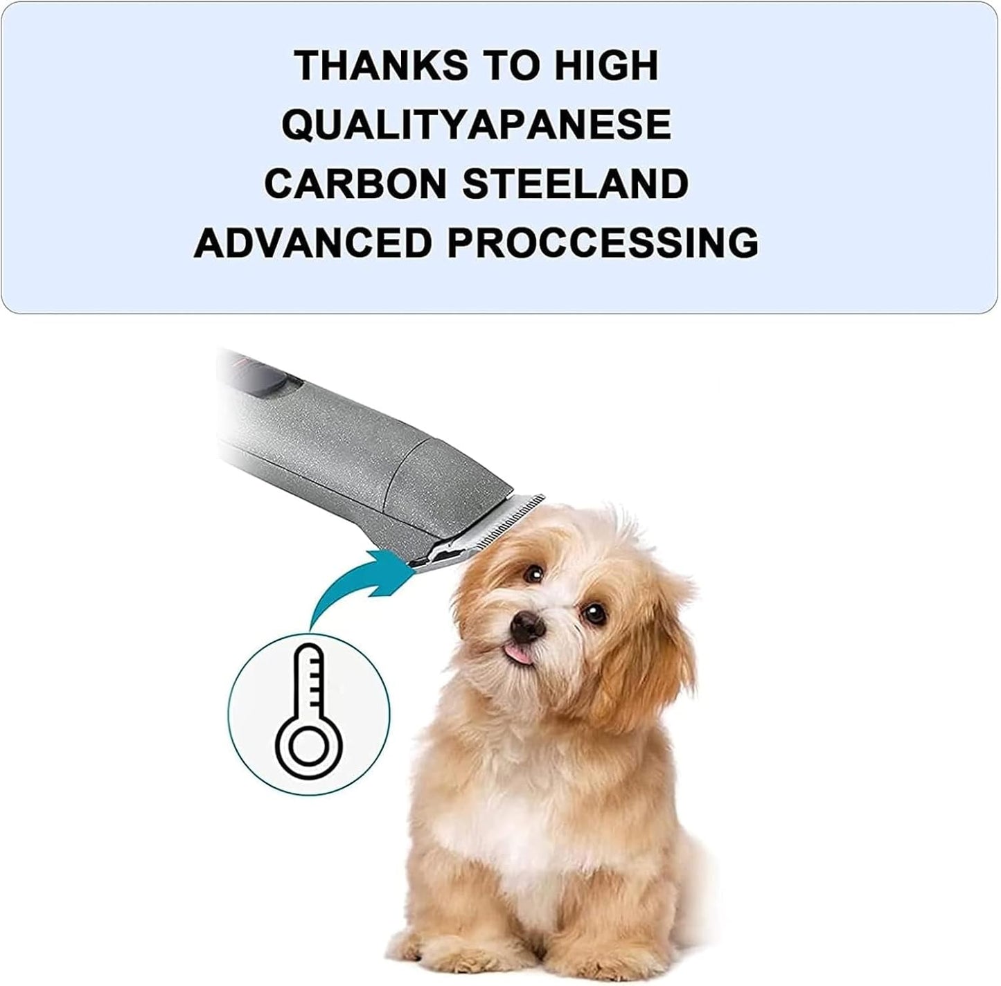 7pcs Dog Grooming Blades Compatible with Andis/Wahl/Oster Dog Clippers,Detachable Ceramic Blade & Stainless Steel Blade,Size:#3FC+4FC+5FC+7FC+10+30+40