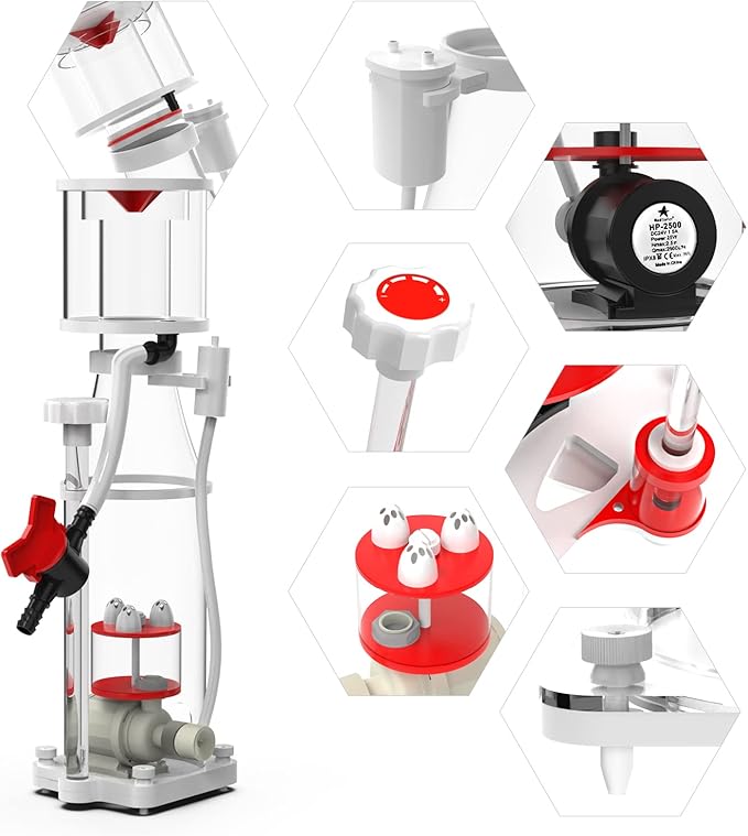 MagTool Aquarium in-Sump DC Protein Skimmer, with Controllable DC Pinwheel Pump for Up to 50-100Gal Reef Tank (N100 Plus)