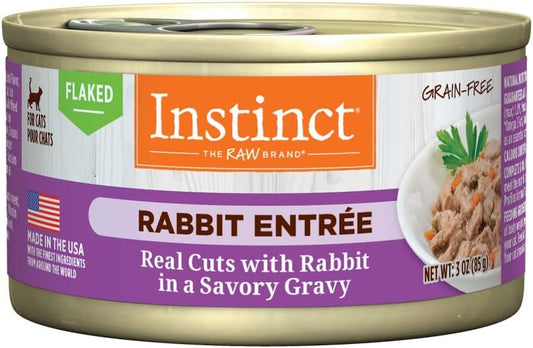 Instinct Flaked Entrée Wet Canned Cat Food - Rabbit, 3 oz. Cans (Pack of 24)