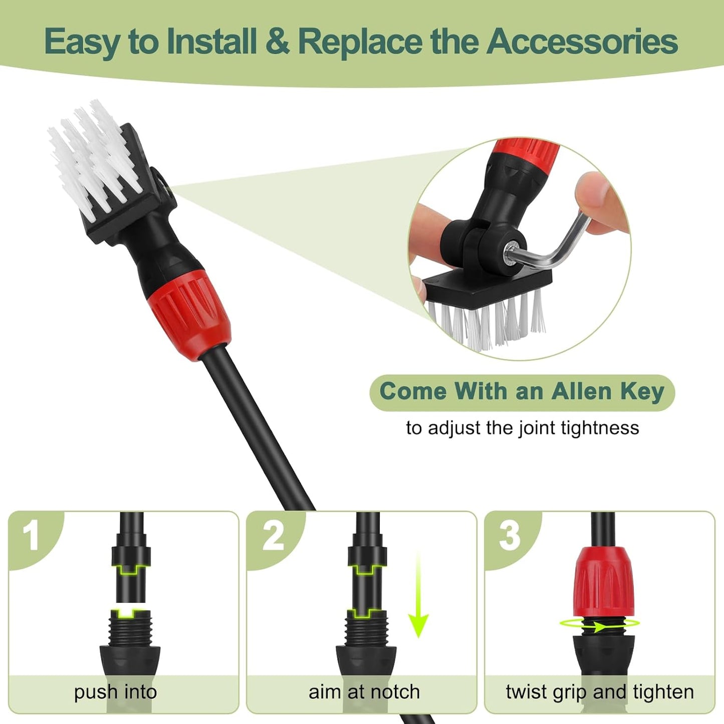 hygger Multi-Use Fish Tank Cleaner, 6 in 1 Aquarium Cleaning Tools Kit with 17.7 Inches Long Handle Algae Scraper Sponge Scrubber Firm Scrub Brush Fish Net Gravel Rake for Acrylic & Glass Tank