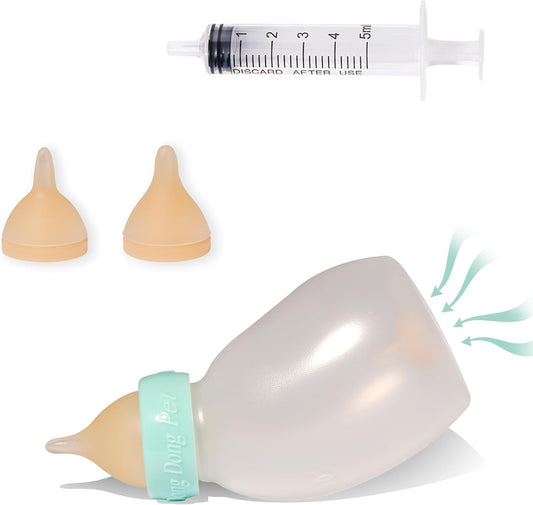 Kittens Feeder Bottle, Silicone Feeding Nipple and Syringes for All Breed Kittens and Small Animals Dongdong pet
