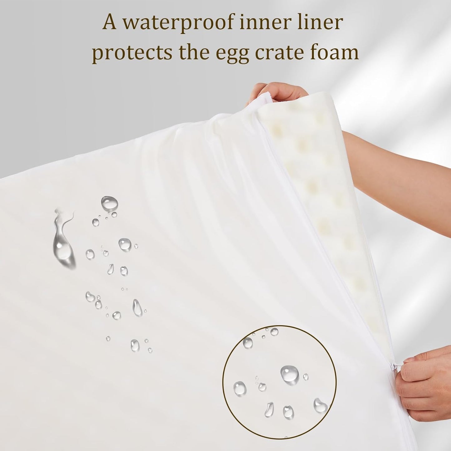 Bedfolks Orthopedic Dog Bed, Waterproof Dog Sofa Bed for Large Dogs, Egg Foam Pet Couch Bed with Removable Washable Cover and Nonslip Bottom, Navy Blue