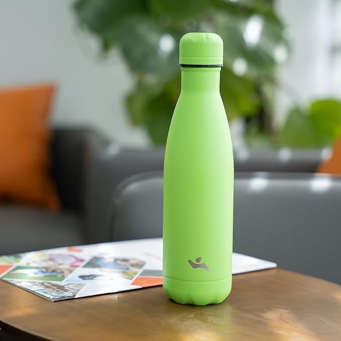 Insulated Water Bottles,25 oz Double Wall Stainless Steel Vacumm Metal Flask for Sports Travel,Green